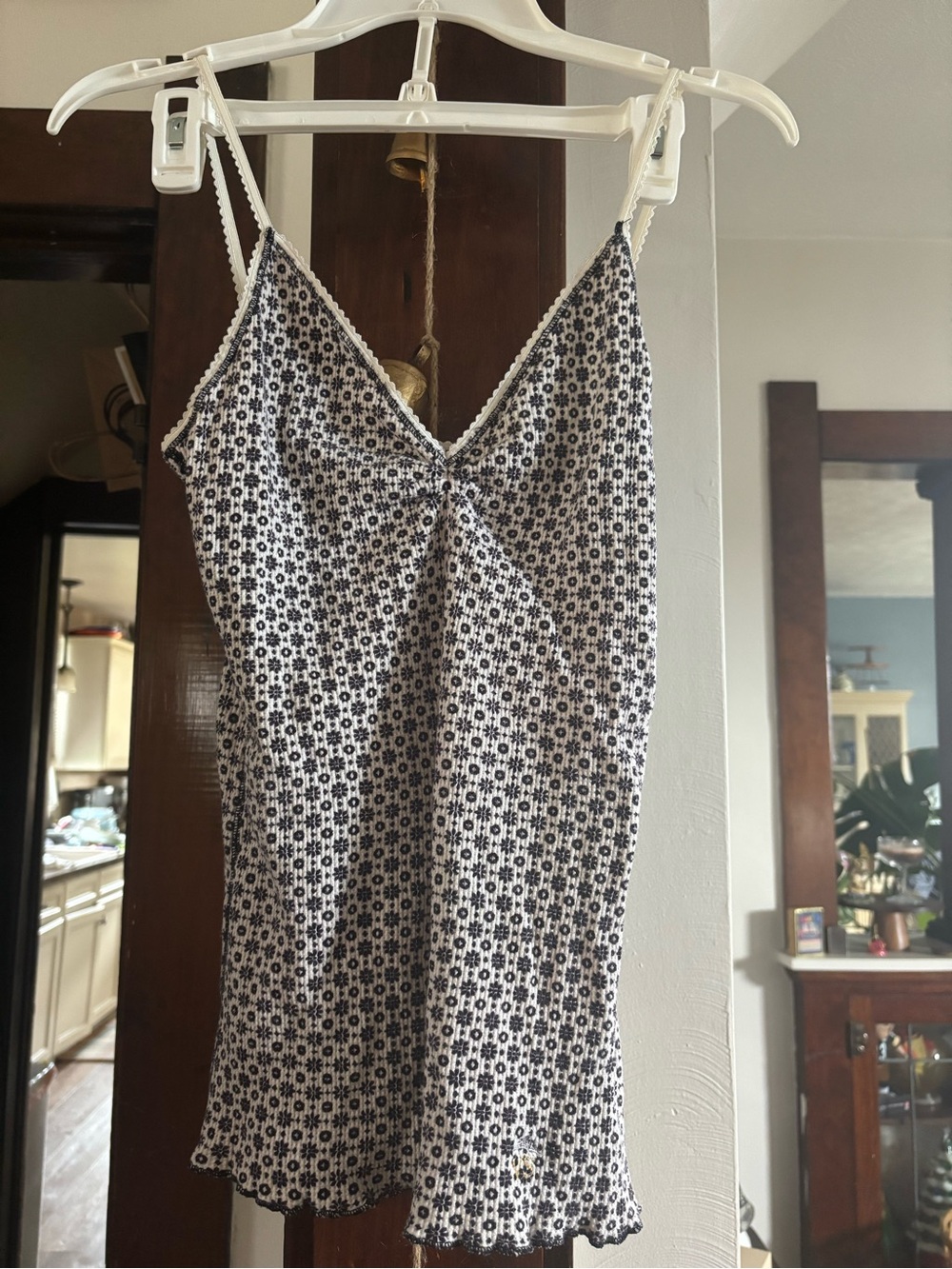 Victoria's Secret Black and White Floral sleep cami